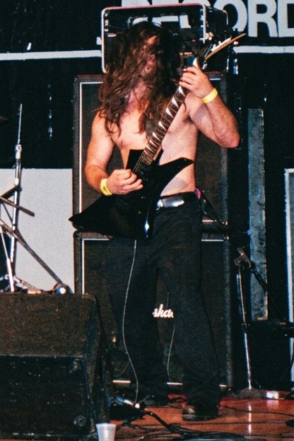 Robert Michaelian on stage at the Milwaukee Metalfest