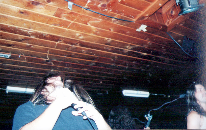 The crowd moshing at The Shack